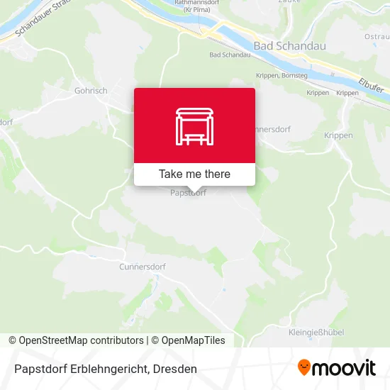 Карта Papstdorf Erblehngericht