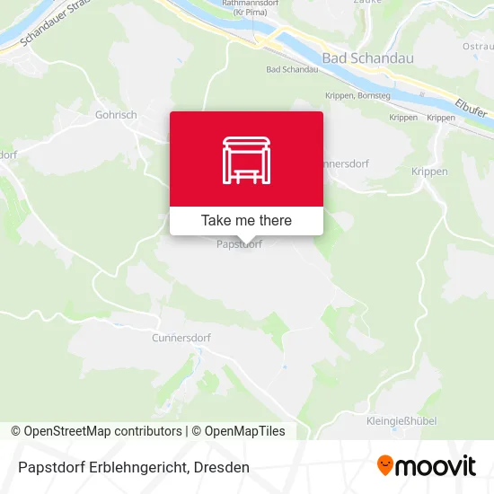 Карта Papstdorf Erblehngericht