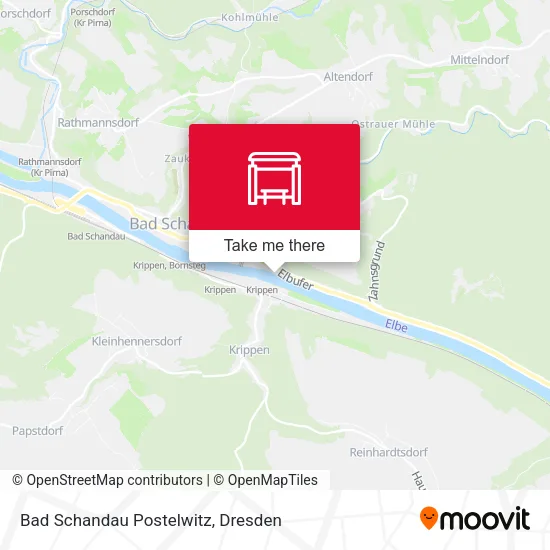 Карта Bad Schandau Postelwitz