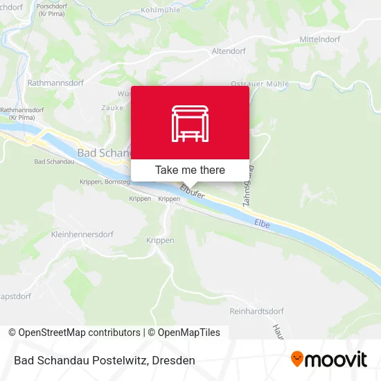 Карта Bad Schandau Postelwitz
