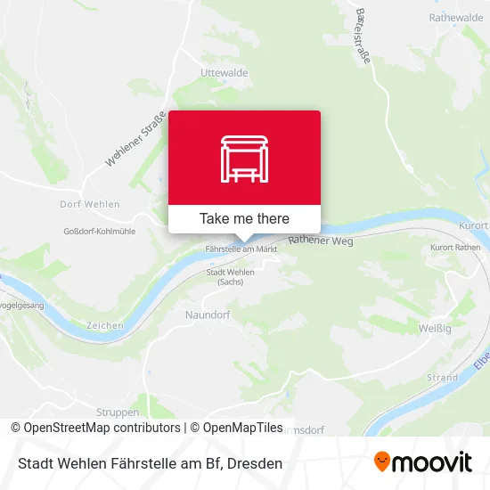 Карта Stadt Wehlen Fährstelle am Bf