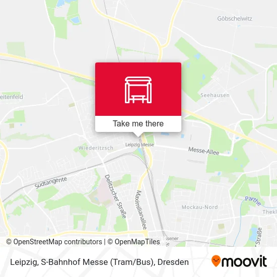 Карта Leipzig, S-Bahnhof Messe (Tram / Bus)