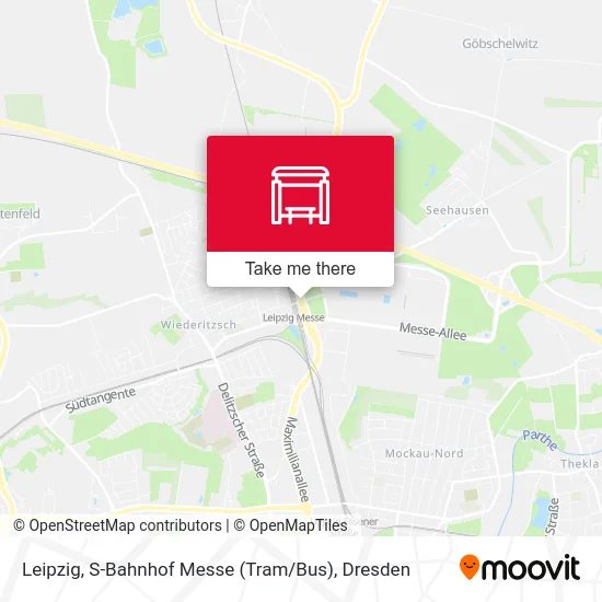 Карта Leipzig, S-Bahnhof Messe (Tram / Bus)