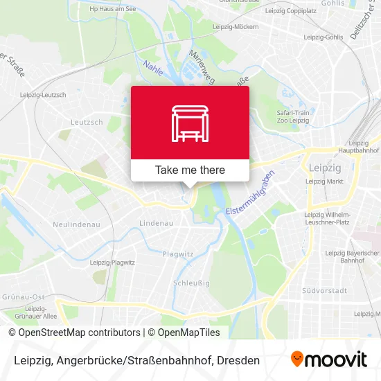 Карта Leipzig, Angerbrücke / Straßenbahnhof