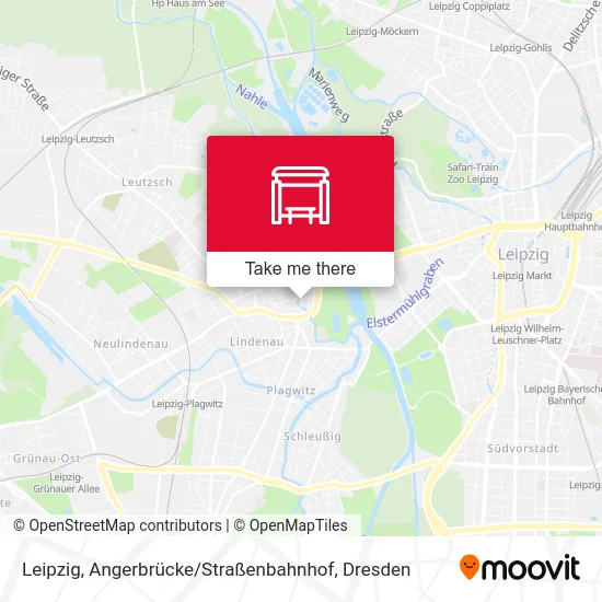 Карта Leipzig, Angerbrücke / Straßenbahnhof
