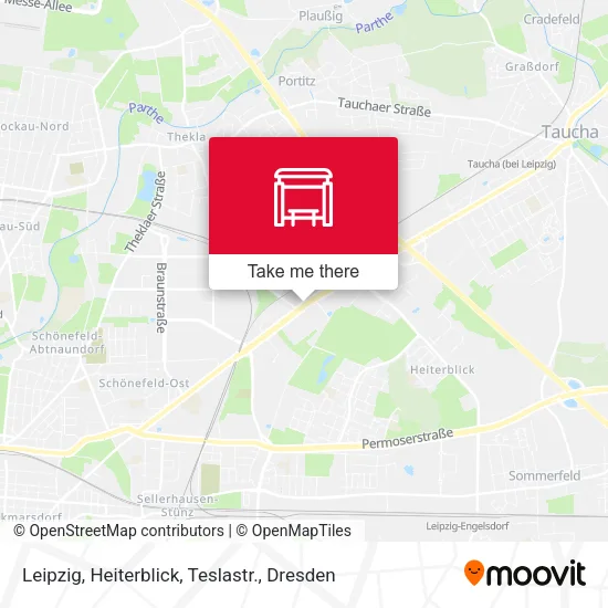 Карта Leipzig, Heiterblick, Teslastr.