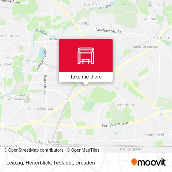 Карта Leipzig, Heiterblick, Teslastr.