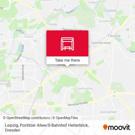 Карта Leipzig, Portitzer Allee / S-Bahnhof Heiterblick