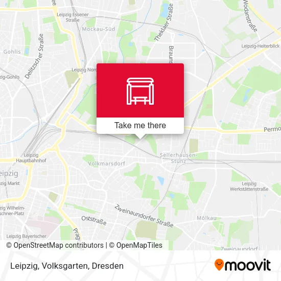 Карта Leipzig, Volksgarten