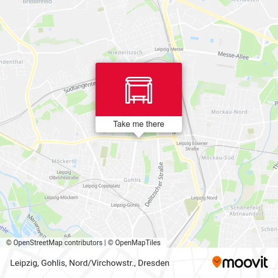 Карта Leipzig, Gohlis, Nord / Virchowstr.