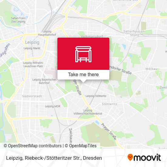 Карта Leipzig, Riebeck- / Stötteritzer Str.