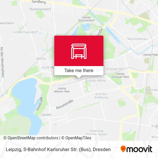 Карта Leipzig, S-Bahnhof Karlsruher Str. (Bus)