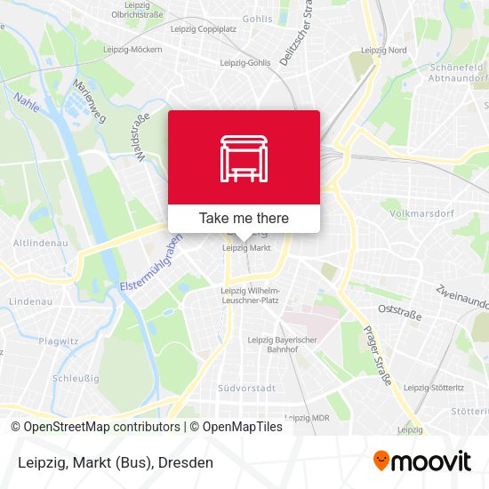Карта Leipzig, Markt (Bus)