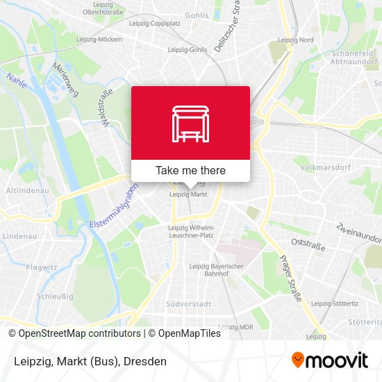 Карта Leipzig, Markt (Bus)
