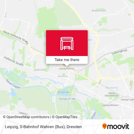 Leipzig, S-Bahnhof Wahren (Bus) map