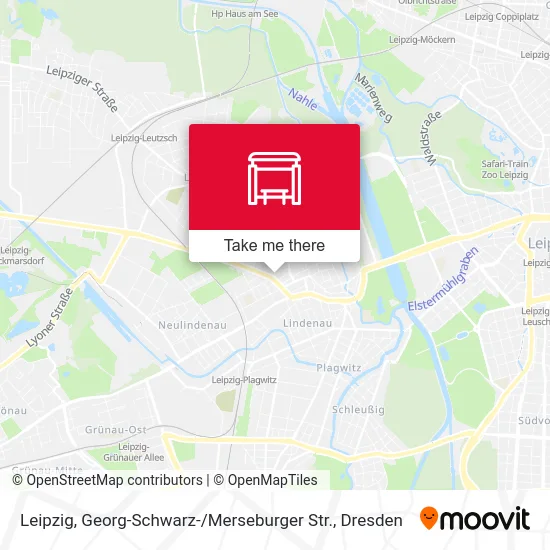 Карта Leipzig, Georg-Schwarz- / Merseburger Str.