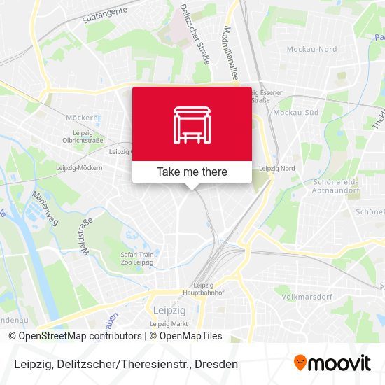 Карта Leipzig, Delitzscher / Theresienstr.