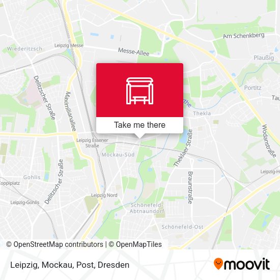 Карта Leipzig, Mockau, Post