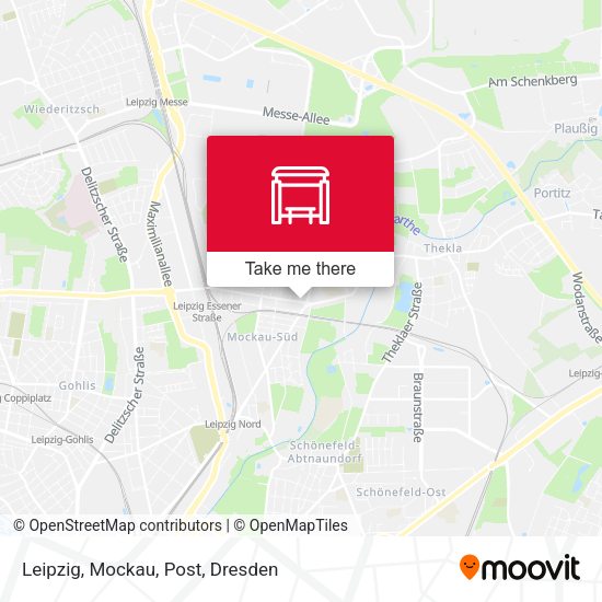 Карта Leipzig, Mockau, Post
