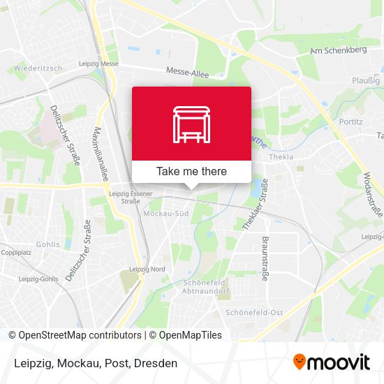 Карта Leipzig, Mockau, Post