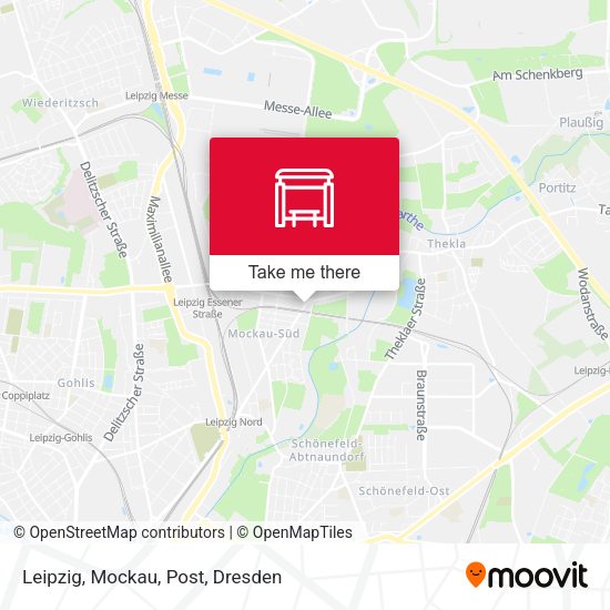 Карта Leipzig, Mockau, Post