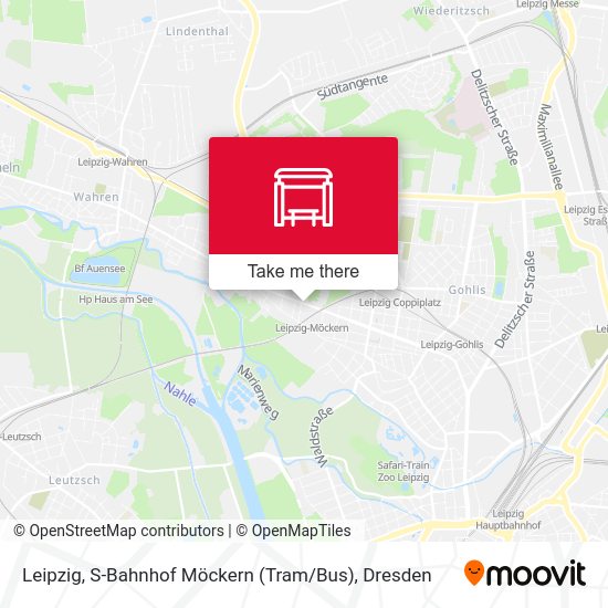 Карта Leipzig, S-Bahnhof Möckern (Tram / Bus)