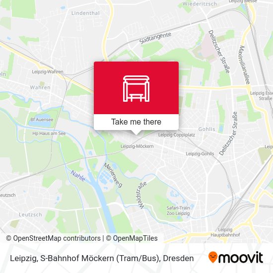 Карта Leipzig, S-Bahnhof Möckern (Tram / Bus)