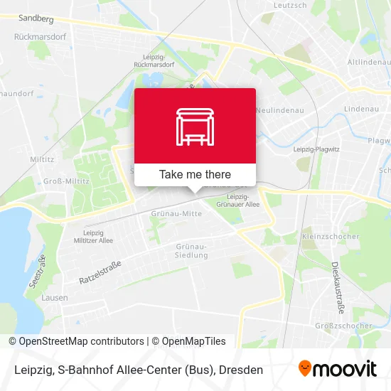 Карта Leipzig, S-Bahnhof Allee-Center (Bus)