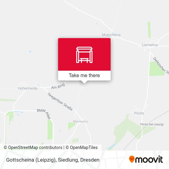Карта Gottscheina (Leipzig), Siedlung