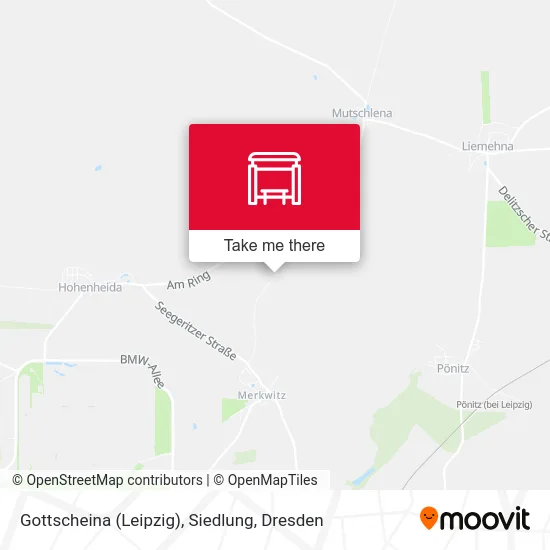 Карта Gottscheina (Leipzig), Siedlung