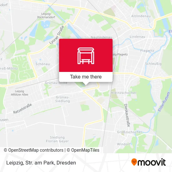 Карта Leipzig, Str. am Park