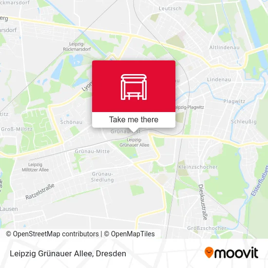 Карта Leipzig Grünauer Allee
