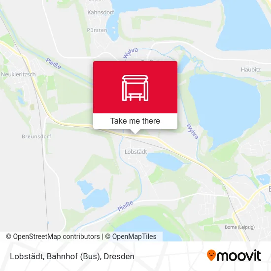 Карта Lobstädt, Bahnhof (Bus)