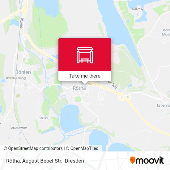 Карта Rötha, August-Bebel-Str.