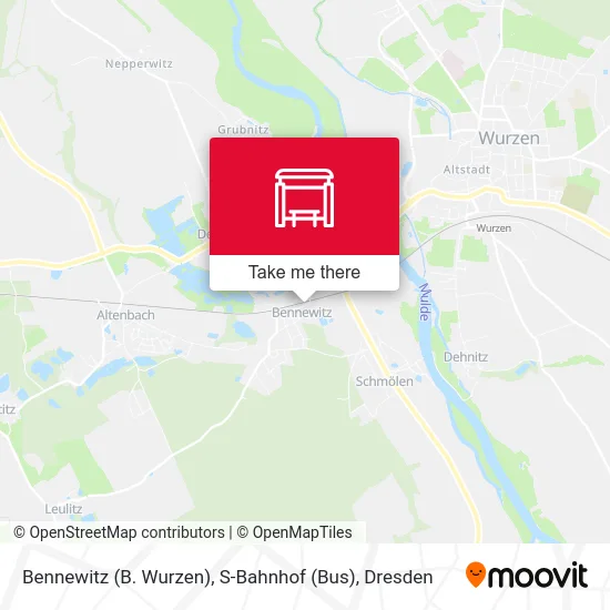 Карта Bennewitz (B. Wurzen), S-Bahnhof (Bus)