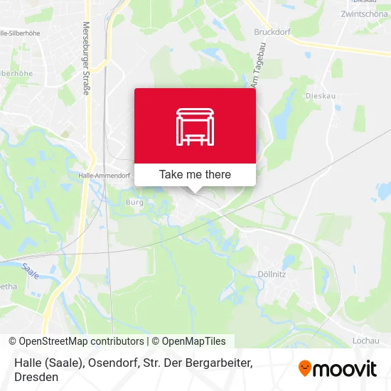 Карта Halle (Saale), Osendorf, Str. Der Bergarbeiter