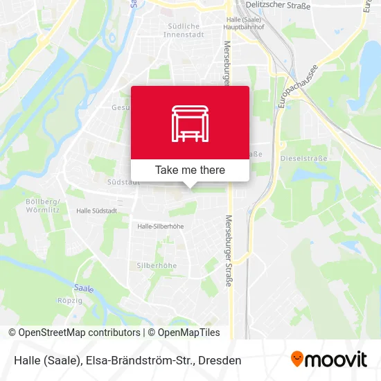 Карта Halle (Saale), Elsa-Brändström-Str.