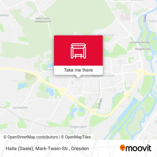 Карта Halle (Saale), Mark-Twain-Str.