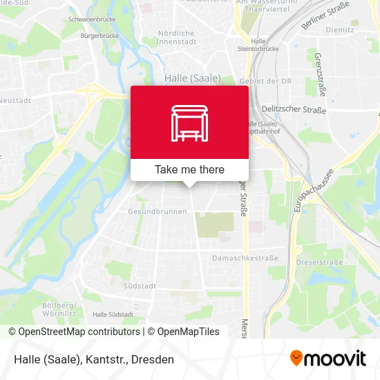 Карта Halle (Saale), Kantstr.