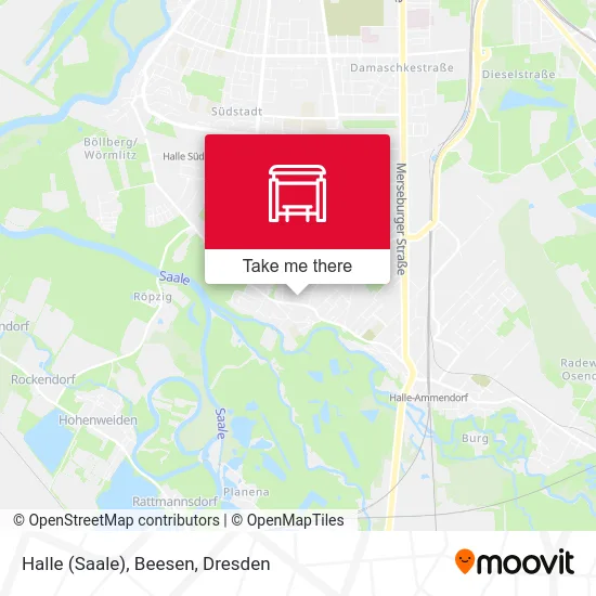 Карта Halle (Saale), Beesen