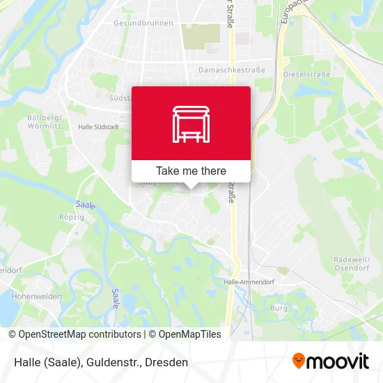 Карта Halle (Saale), Guldenstr.