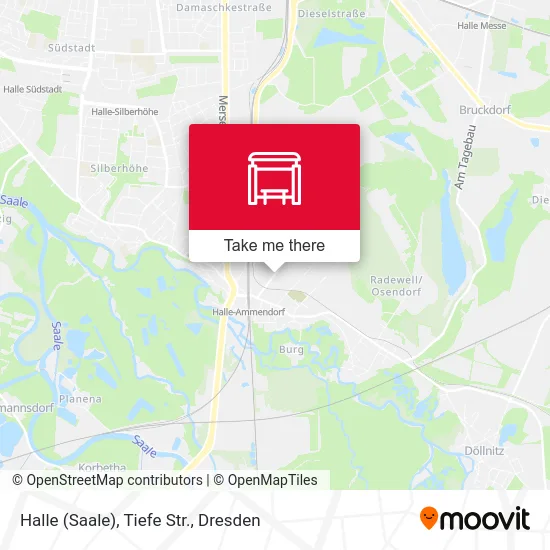 Карта Halle (Saale), Tiefe Str.