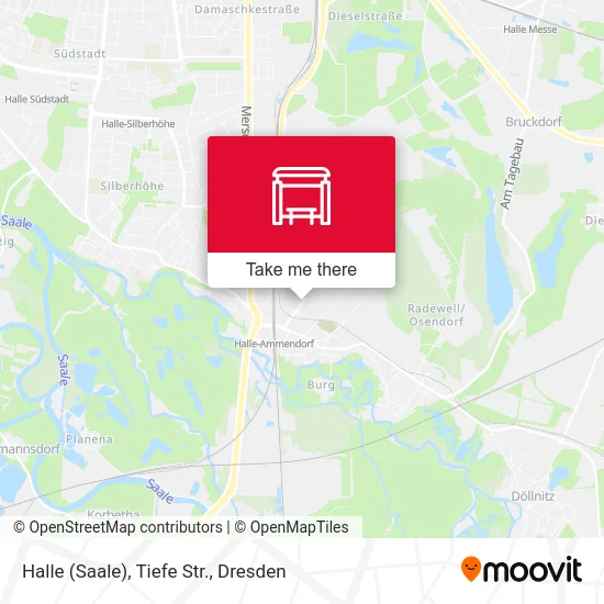 Карта Halle (Saale), Tiefe Str.