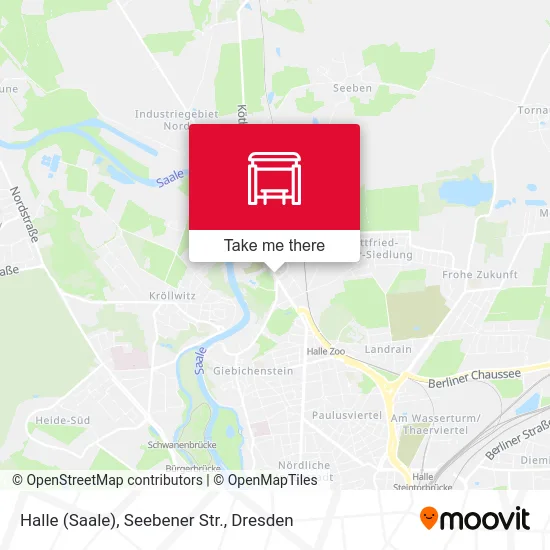 Карта Halle (Saale), Seebener Str.