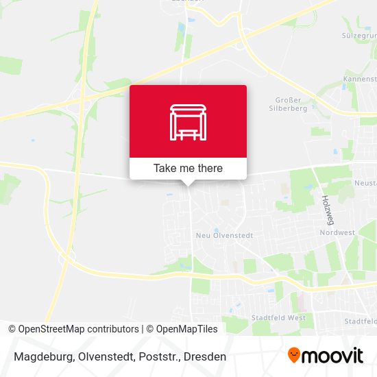 Карта Magdeburg, Olvenstedt, Poststr.