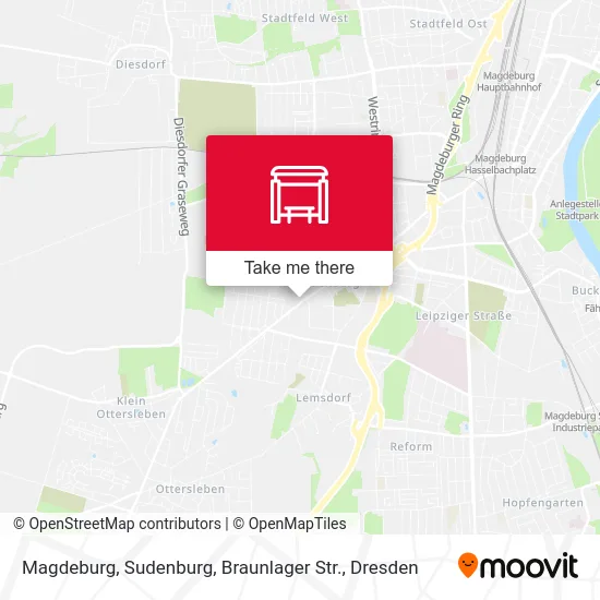 Карта Magdeburg, Sudenburg, Braunlager Str.