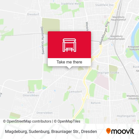 Карта Magdeburg, Sudenburg, Braunlager Str.