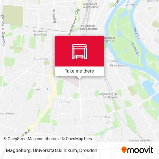 Карта Magdeburg, Universitätsklinikum