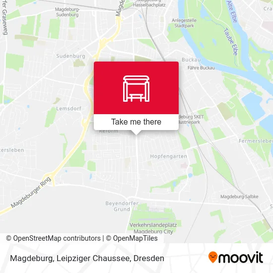 Magdeburg, Leipziger Chaussee map