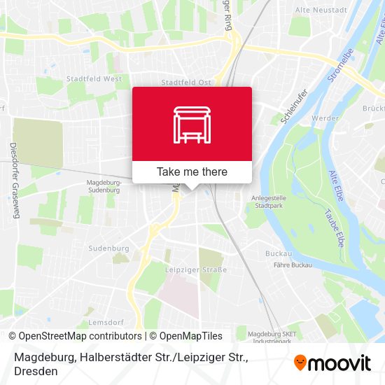 Карта Magdeburg, Halberstädter Str. / Leipziger Str.